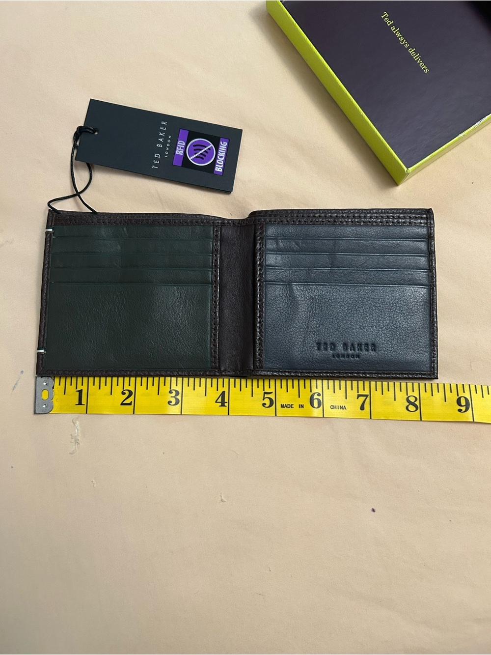 Ted Baker Pebbled Leather Wallet NWT - Picture 8 of 9